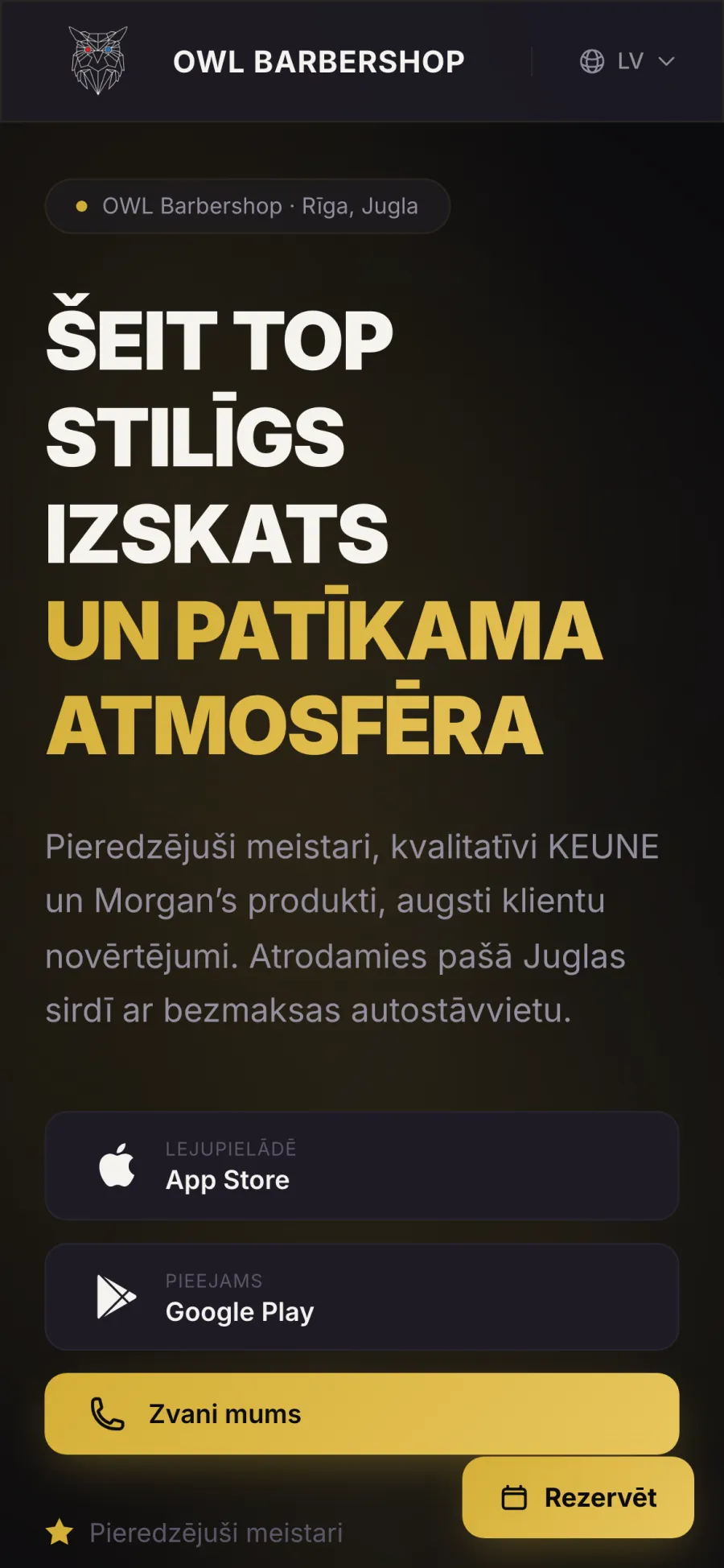 The website